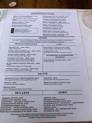 German menu  at Salt & Pepper in Medulin