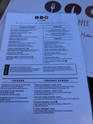 Menu  at Salt & Pepper in Medulin