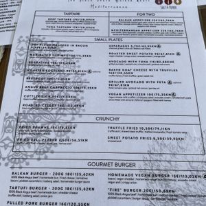 Menu  at Salt & Pepper in Medulin
