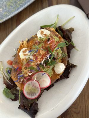 Baked batat with vegan cheese  at Salt & Pepper in Medulin