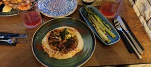 Cauliflower steak and Asparagus at Salt & Pepper in Medulin