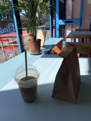 damn i ate the croissant before taking the actual picture  at Kinder Kitchen in South East London