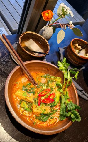 Spicy tofu noodle dish 🌶🌱 at Citta in Hamburg