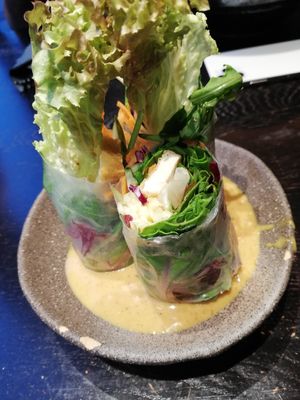 Sommerrollen in Erdnuss-Bananensoße at Citta in Hamburg