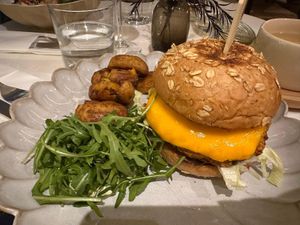 Chickpea burger at Ohh Boy in Athens