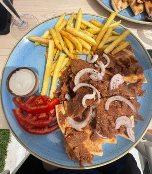 Plant based Greek Gyros   at Nissi Beach Cafe in Kos