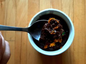 Chocolate hummus with orange peel at Artelier Cafe & Bar in Bratislava