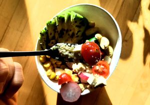 Buddha bowl at Artelier Cafe & Bar in Bratislava