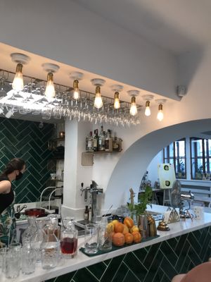 Inside bar at Artelier Cafe & Bar in Bratislava