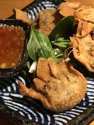 fried pockets filled with mushrooms and tofu #Veganuary at Sen Lüneburg in Lueneburg