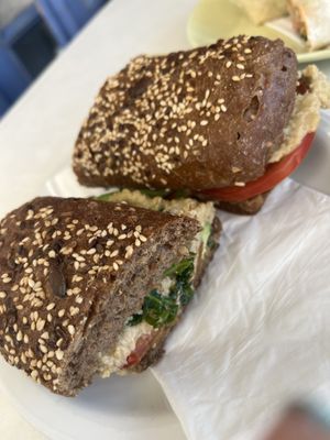 Vegan sandwich  at Cafe Castille in Valletta