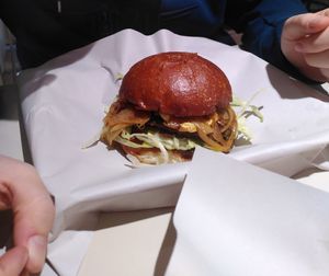 Falafel smash at Kitsune Burgers in Brussels