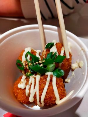 Kimchi croquettes at Kitsune Burgers in Brussels
