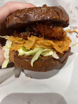 Korean burger   at Kitsune Burgers in Brussels