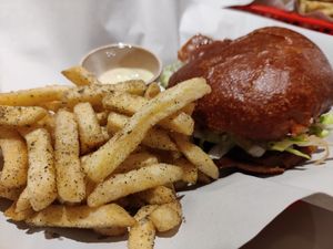 Corean Fried burger at Kitsune Burgers in Brussels