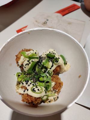 Kimchi balls at Kitsune Burgers in Brussels