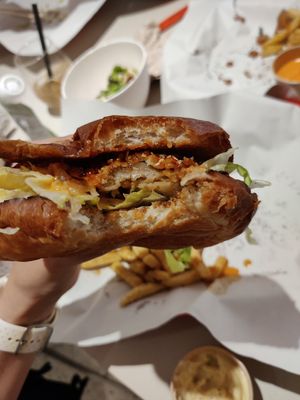 Corean Fried burger at Kitsune Burgers in Brussels