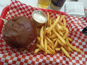 Korean burger at Kitsune Burgers in Brussels