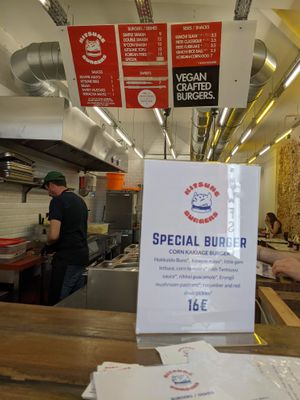inside at Kitsune Burgers in Brussels