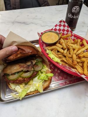 special burger at Kitsune Burgers in Brussels