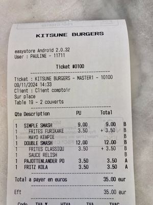   at Kitsune Burgers in Brussels