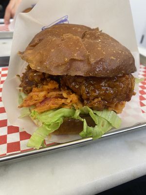Korean Oyster Mushroom burger  at Kitsune Burgers in Brussels