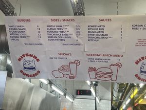Menu   at Kitsune Burgers in Brussels