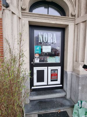 Entrance - steps to get in /not accessible at Nora Indian in Antwerpen