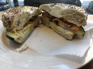 Bagel lox at Jordan Pie Cafe in New York City