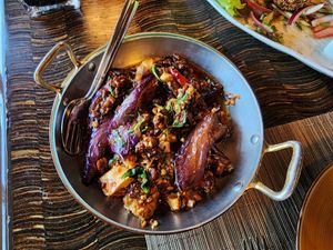 Tempeh and eggplant at Spices Restaurant 香辣軒 in Hong Kong Island