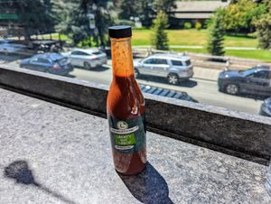 Vegan hot sauce. at Liberty Burger in Jackson