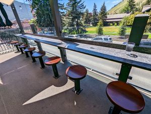 Outside dining. at Liberty Burger in Jackson