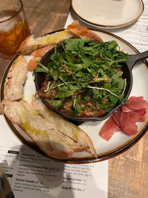 Vegan french onion dip  at Gather in Jackson