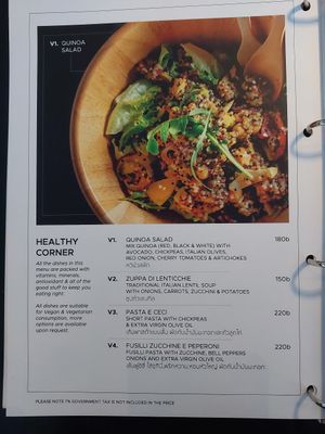 Menu at Why Not? in Chiang Mai