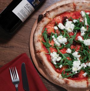 Pizza and wine at Why Not? in Chiang Mai