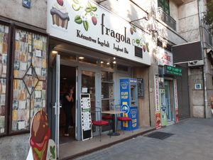 Outside at Fragola in Budapest