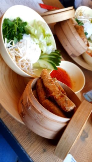 Nem Saigon Vega made vegan with sweet chili sauce at Oriental Soup House - Szervita tér in Budapest