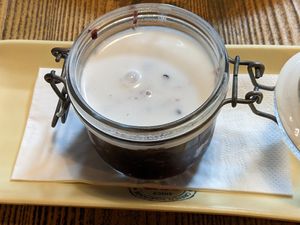 Black sticky rice at Oriental Soup House - Szervita tér in Budapest