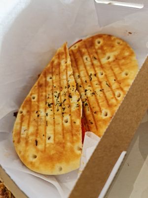 Faux chicken sandwich at Vunch in Bromley