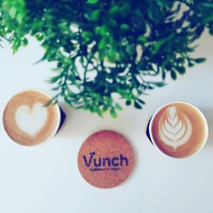 Latte art at Vunch in Bromley