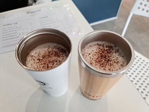 Coconut hot chocolates at Vunch in Bromley