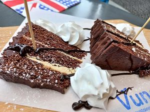 Begian chocolate cake at Vunch in Bromley