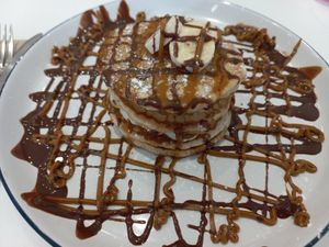Pancakes with Lotus Biscoff Spread at Vunch in Bromley