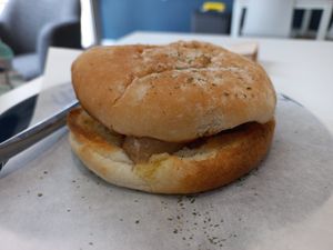 Sausage bap at Vunch in Bromley