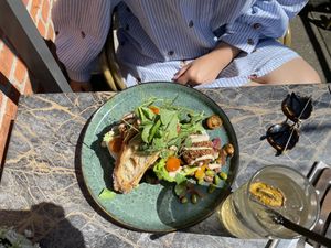 Falafel sandwich  at Café Baghuset in Viborg