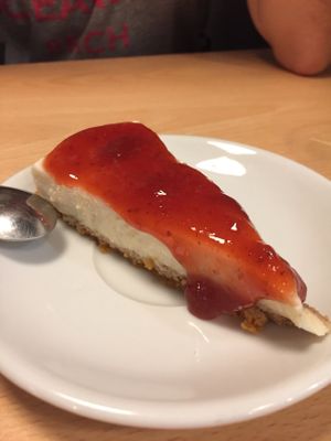 Cheesecake at A Flama in Zaragoza