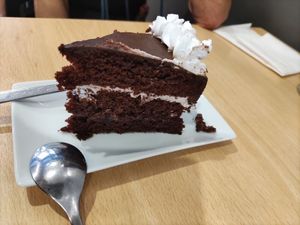 Yummy chocolate cake at A Flama in Zaragoza