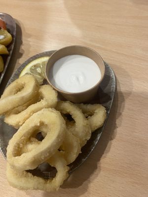 Squid and mayonnaise   at A Flama in Zaragoza