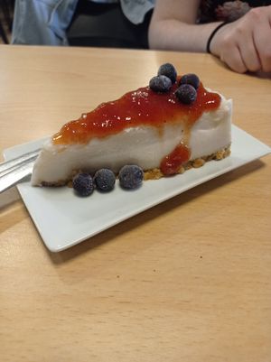 Cheesecake at A Flama in Zaragoza