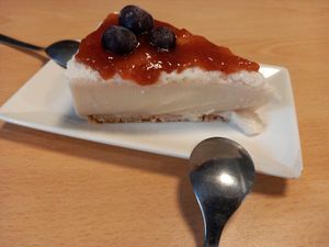 Cheese cake incluído en el menú at A Flama in Zaragoza